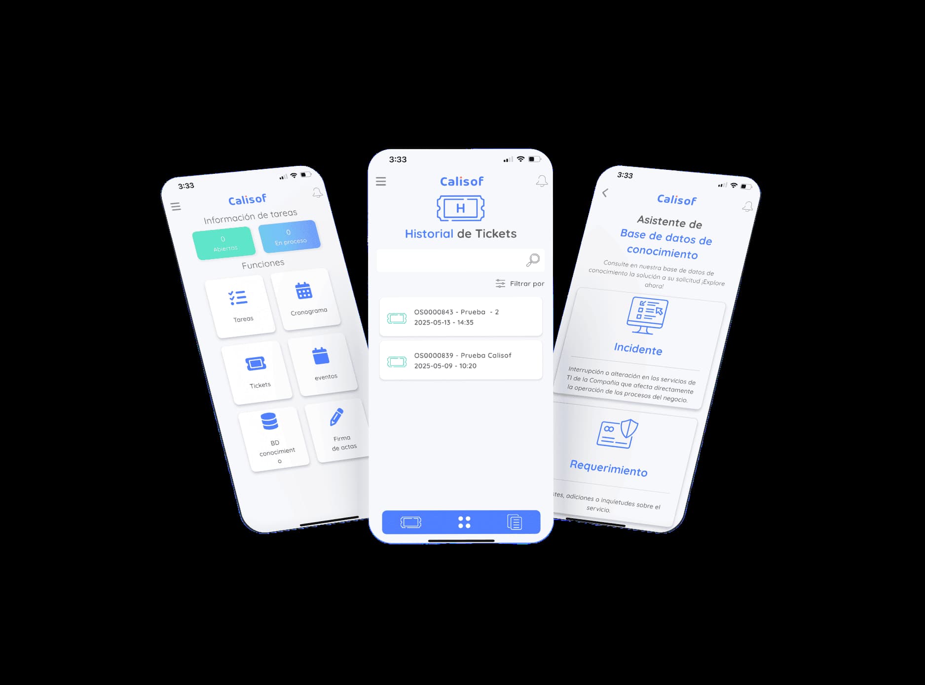 pantalla con estadísticas mobile